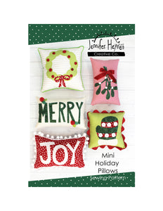 Mini Holiday Pillows Sewing Pattern