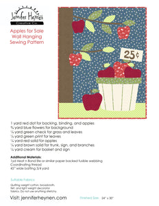 Apples for Sale Quilt Sewing Pattern