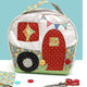 Floral print camper bag sewn using the Happy Camper Bag Sewing Pattern by Jennifer Jangles