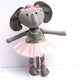 Ballerina Elephant Doll featured in the Make A Friend - Elena Elephant Sewing Pattern by Jennifer Jangles