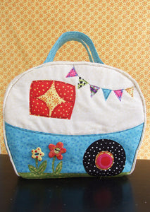Back of Happy Camper Bag Sewing Pattern by Jennifer Jangles