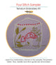 Mushroom embroidery featured in the Four Stitch Sampler - Terrarium Embroidery Kit by Jennifer Jangles