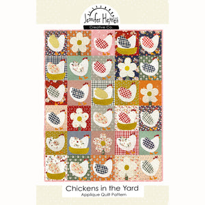 Chickens in the Yard Applique Quilt Pattern - PDF Digital