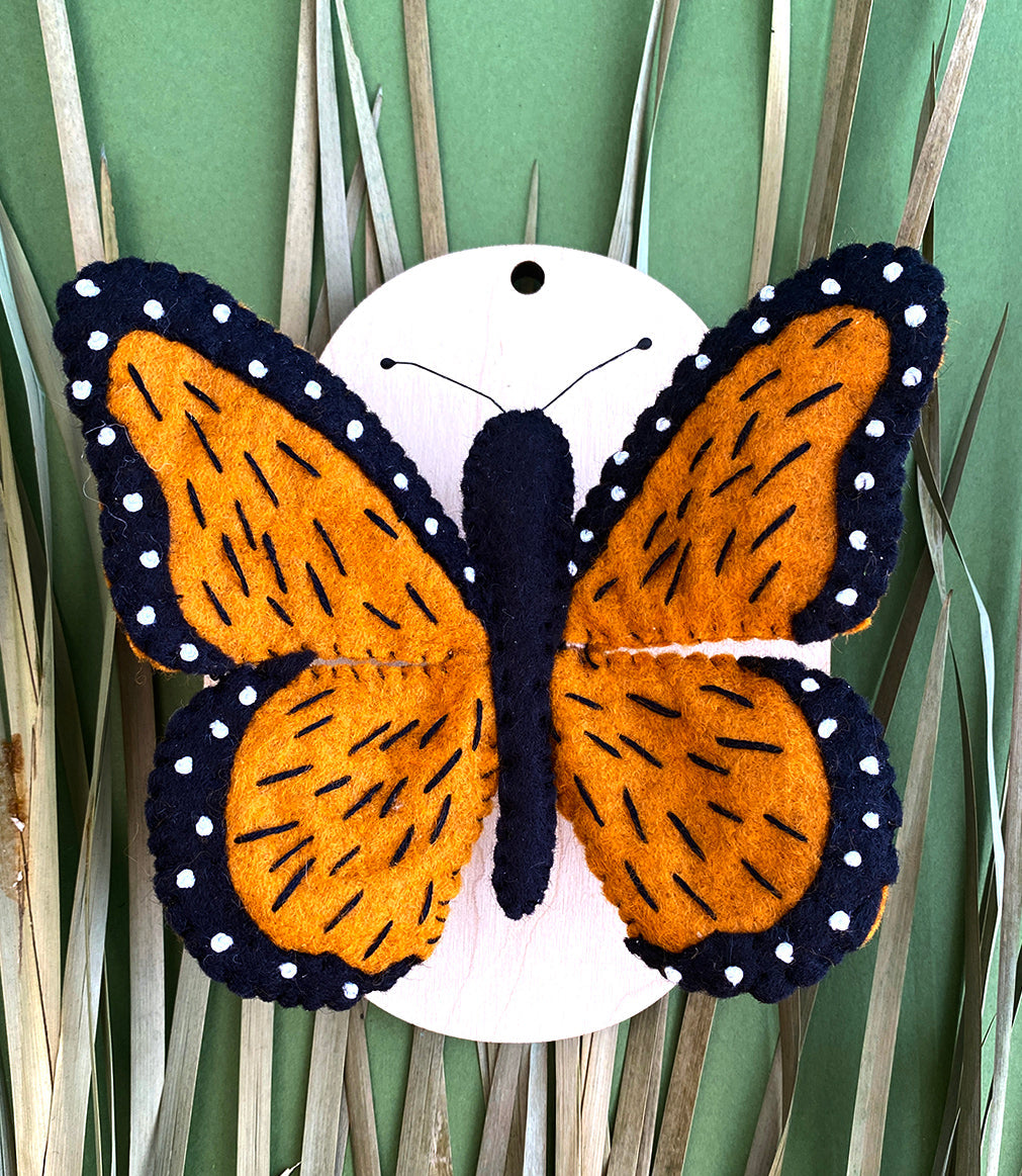 Monarch Butterfly Felt Embroidery Kit