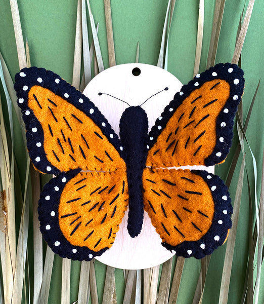 Felted Butterfly Wool Painting- online One of a Kind