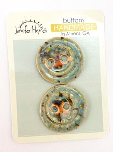 Ceramic Buttons Handmade- set 19