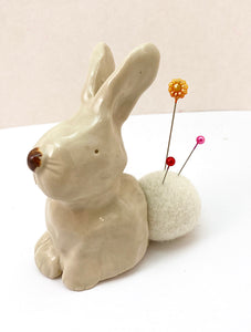 Ceramic - Handmade Bunny Pincushion