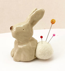 Ceramic - Handmade Bunny Pincushion