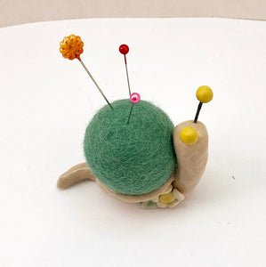 Ceramic - Handmade Snail Pincushion