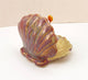 Ceramic - Handmade Clam Shell Pincushion - Dark Pink