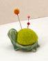 Ceramic - Handmade Tiny Turtle Pincushion