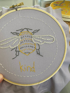Four Stitch Sampler - Bee Kind Embroidery Kit by Jennifer Jangles
