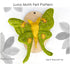 Luna Moth Felt Sewing Pattern PDF