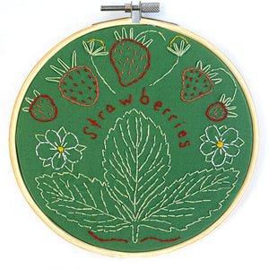 Strawberries Embroidery Pattern - PDF