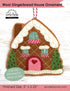 Wool Gingerbread House Ornament  Sewing Pattern