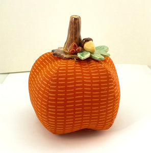 Ceramic - Handmade Pumpkin Topper and Pumpkin Sewing Pattern