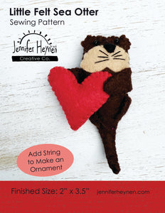 Little Felt Sea Otter  Sewing Pattern