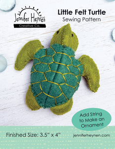 Little Felt Turtle  Sewing Pattern