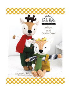 Willow and Darby Deer Make a Friend Sewing Pattern - Digital