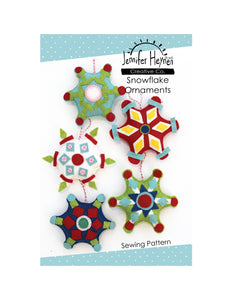 Snowflakes Felt Holiday Ornaments Sewing Pattern