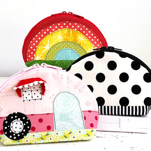 Clamshell Bags Sewing Pattern - Camper, Rainbow, and Undecorated by Jennifer Jangles