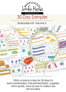 30 Day Sampler Embroidery Class Volume 3