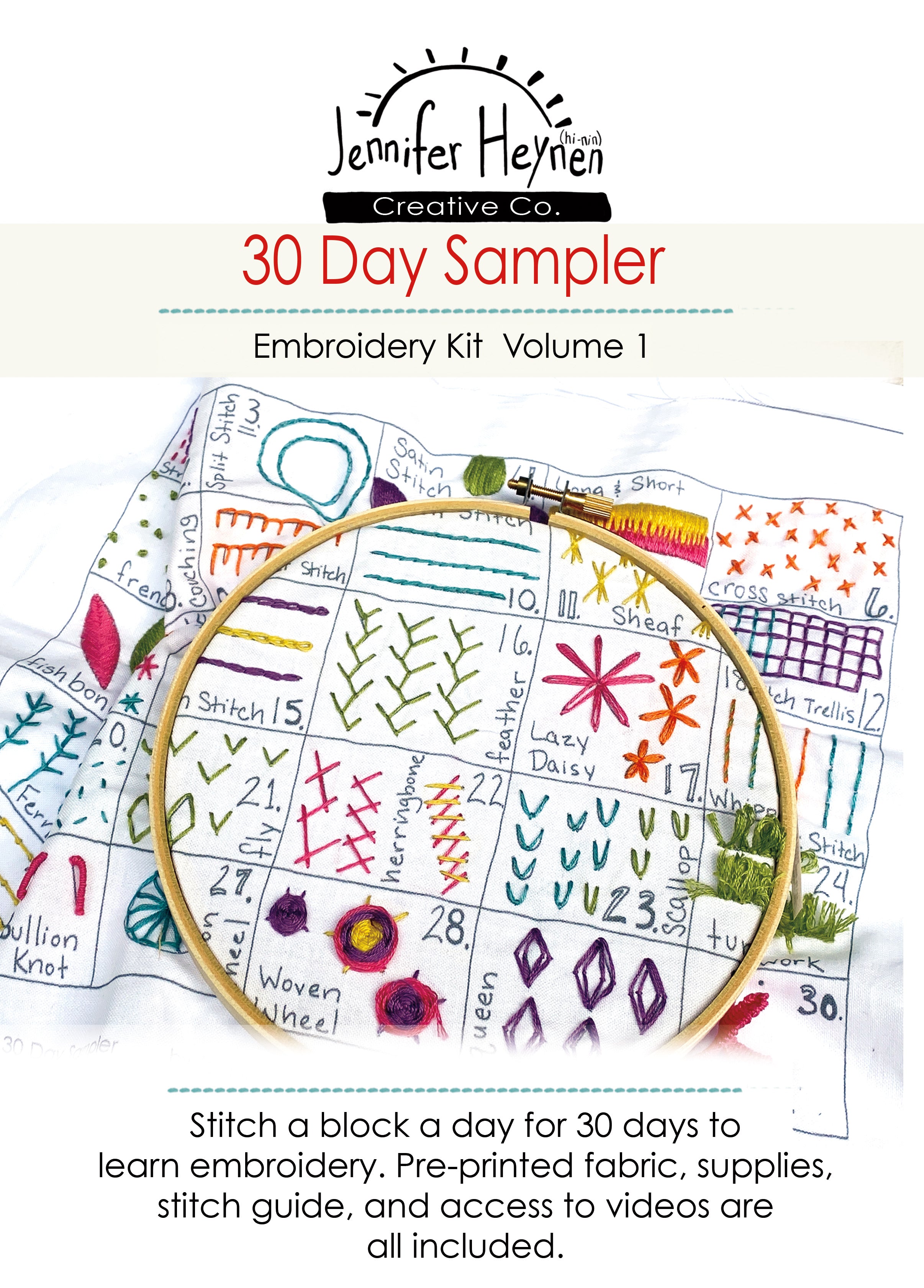 Embroidery Stitch Practice kit Embroidery kit for Beginners Hand Stitch  with Embroidery Accessories 