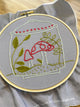 Mushroom embroidery featured in the Four Stitch Sampler - Terrarium Embroidery Kit by Jennifer Jangles