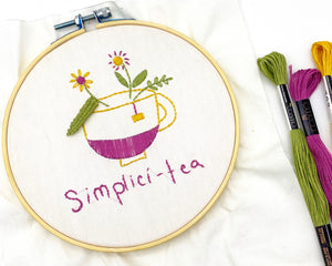 Simplici-tea Embroidery Kit - Box Packaging