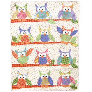 Okey Dokey Owl and Friends Applique Quilt Sewing Pattern by Jennifer Jangles