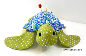 Sea Turtle Pincushion and Thread Catcher Sewing Pattern by Jennifer Jangles