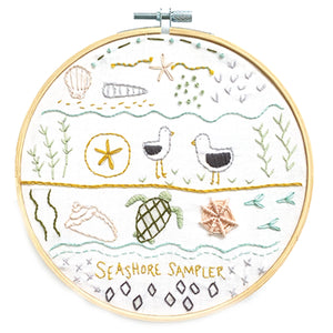 Seashore Sampler Embroidery Pattern - PDF
