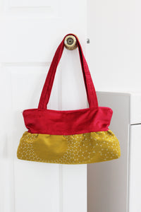 Fuchsia + Gold Macey Bag Sewing Pattern by Jennifer Jangles